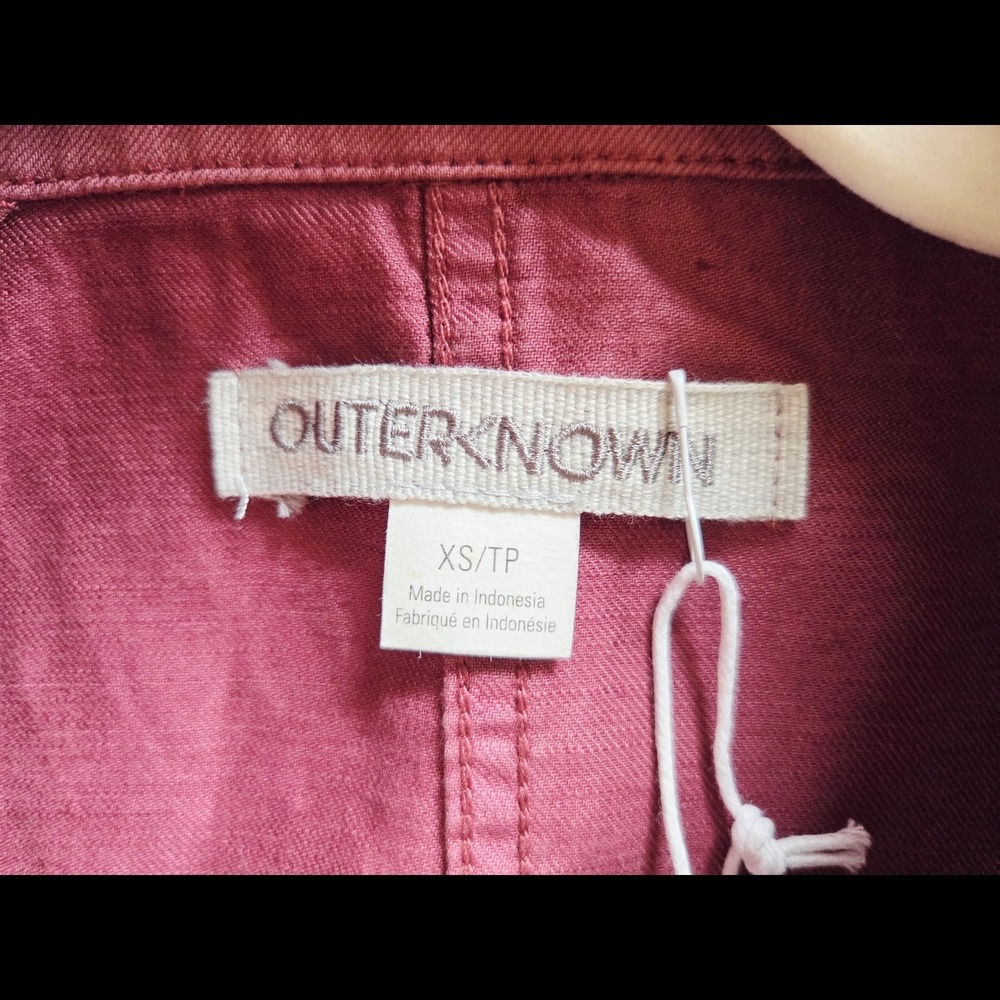 Outerknown‎ NWT Station Jumpsuit XS Dusty Pink Rose Organic Cotton Linen - Picture 13 of 13